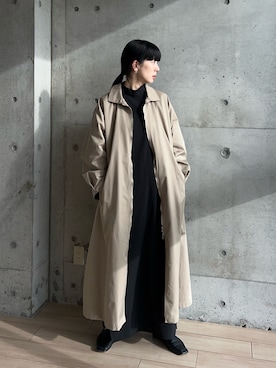 「ENOF（イナフ）のアイテム」を使った、RIKAさん（レディース・168cm）の冬コーディネート