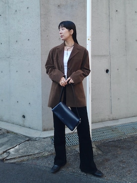 「anuke（アンヌーク）のアイテム」を使った、RIKAさん（レディース・168cm）の冬コーディネート