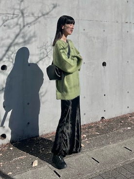 レディース オーバーシルエットモヘアカーデ