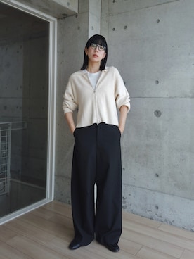 「PETIT BATEAU（プチバトー）のアイテム」を使った、RIKAさん（レディース・168cm）の秋コーディネート