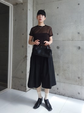 「CODE A（コードエー）のアイテム」を使った、RIKAさん（レディース・168cm）の夏コーディネート