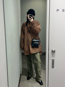 ENOF（イナフ）の「over size jacket 02 Brown（ダウンジャケット 