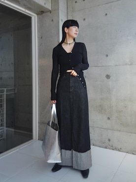「アイテム（スリッポン）」を使った、RIKAさん（レディース・168cm）の秋コーディネート