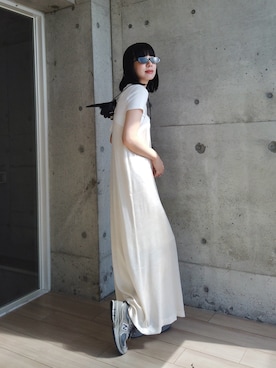 「Steven Alan（スティーブンアラン）のアイテム（アクセサリー）」を使った、RIKAさん（レディース・168cm）の夏コーディネート