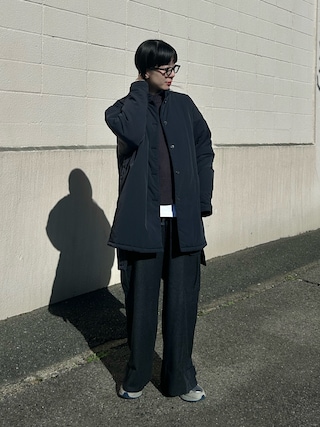 ENOF（イナフ）の「over size jacket 01 Black（ダウンジャケット