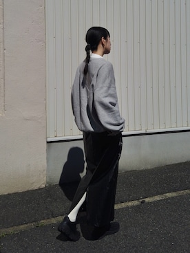 「アイテム（スウェット）」を使った、RIKAさん（レディース・168cm）の春コーディネート