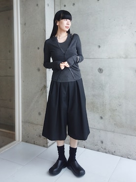 「アイテム（パンツ）」を使った、RIKAさん（レディース・168cm）の秋コーディネート
