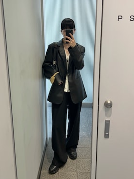 「アイテム（テーラードジャケット）」を使った、RIKAさん（レディース・168cm）の春コーディネート