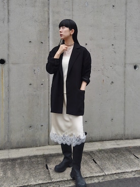 「H&M（エイチ・アンド・エム）のアイテム」を使った、RIKAさん（レディース・168cm）の春コーディネート