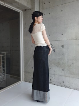 「アイテム（ショルダーバッグ）」を使った、RIKAさん（レディース・168cm・30代）の夏コーディネート