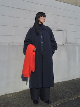 「アイテム（スラックス）」を使った、RIKAさん（レディース・168cm・30代）の冬コーディネート