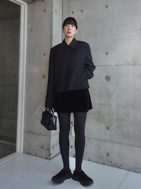 「ワントーンコーデ」｜「アイテム（ジャケット/アウター）」を使った、RIKAさん（レディース・168cm）の冬コーディネート