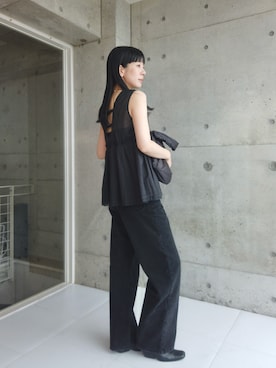 「アイテム（デニムパンツ）」を使った、RIKAさん（レディース・168cm・30代）の夏コーディネート