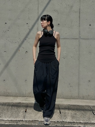 「ZOZOMARKET（ゾゾマーケット）のZOZOMARKET by RIKA-ツータックライトイージーパンツ（その他パンツ）」を使った、RIKAさん（レディース・168cm）の夏コーディネート