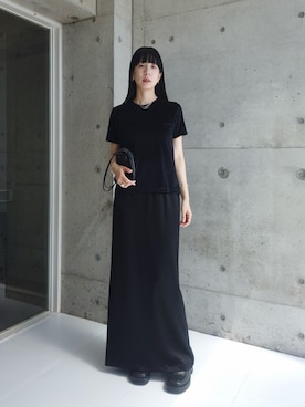 「ENOF（イナフ）のアイテム」を使った、RIKAさん（レディース・168cm）の夏コーディネート