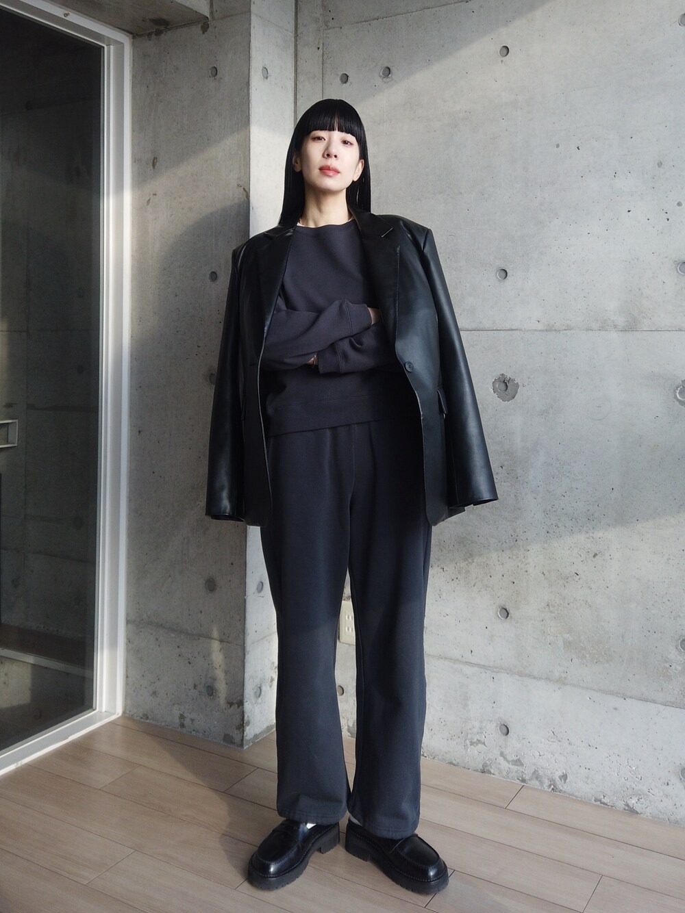 TODAYFUL（トゥデイフル）の「エコレザーテイラージャケット
