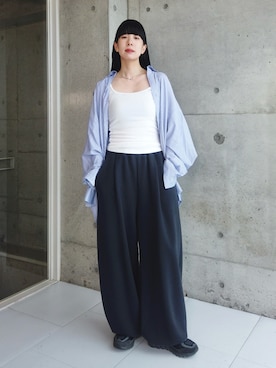 「TODAYFUL（トゥデイフル）のアイテム（パンツ）」を使った、RIKAさん（レディース・168cm）の春コーディネート