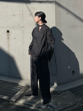 「アイテム（スリッポン）」を使った、RIKAさん（レディース・168cm）の秋コーディネート
