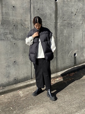 「STUDIOUS（ステュディオス）のアイテム」を使った、RIKAさん（レディース・168cm）の冬コーディネート