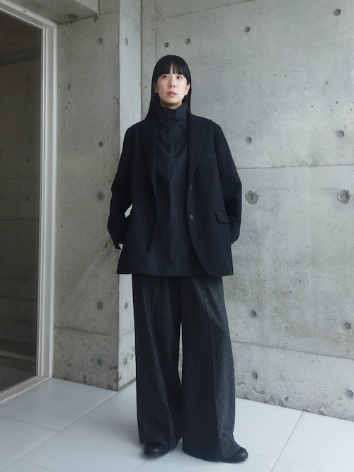 アンヌーク　anuke Highneck Over Blouse ブラック anuke ブラウス シャツ Highneck Over Blouse レディース