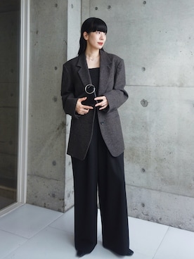 「anuke（アンヌーク）のアイテム」を使った、RIKAさん（レディース・168cm）の秋コーディネート