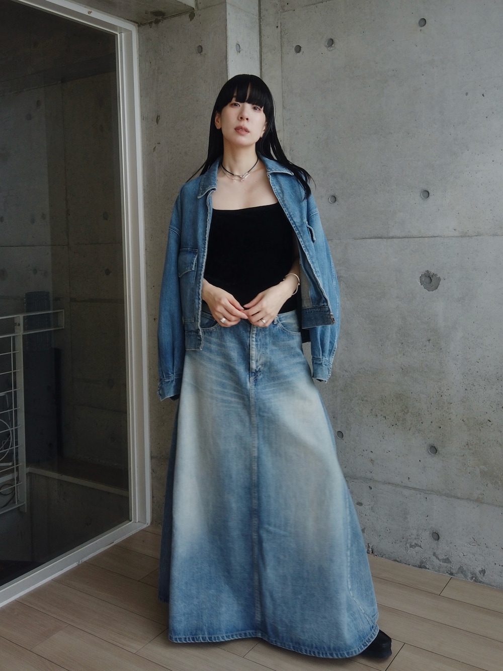 RIKA｜Graphpaperのデニムスカートを使ったコーディネート - WEAR