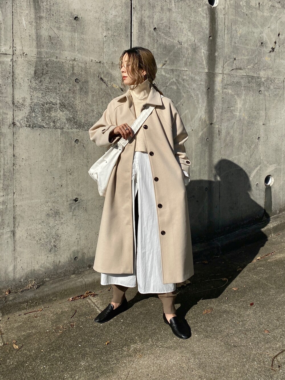 ZARA レザートレンチコート