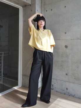 「ENCIRCLE（エンサークル）のアイテム」を使った、RIKAさん（レディース・168cm）の春コーディネート