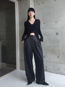 「アイテム（スリッポン）」を使った、RIKAさん（レディース・168cm）の秋コーディネート