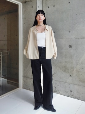 「TODAYFUL（トゥデイフル）のアイテム（パンツ）」を使った、RIKAさん（レディース・168cm）の春コーディネート