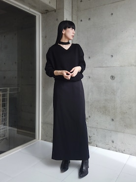 「アイテム（ブレスレット）」を使った、RIKAさん（レディース・168cm・30代）の秋コーディネート