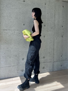 「MECRE（メクル）のアイテム」を使った、RIKAさん（レディース・168cm）の夏コーディネート