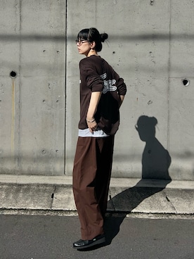 「LACOSTE（ラコステ）のアイテム」を使った、RIKAさん（レディース・168cm）の秋コーディネート