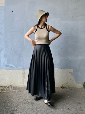 「blAnks（ブランクス）のアイテム」を使った、RIKAさん（レディース・168cm）の夏コーディネート