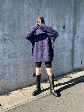 「WC（ダブル シー）のアイテム（パンツ）」を使った、RIKAさん（レディース・168cm）の秋コーディネート