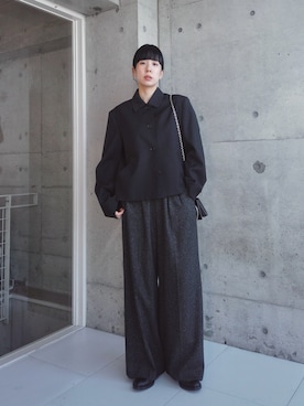 「アイテム（スラックス）」を使った、RIKAさん（レディース・168cm）の秋コーディネート