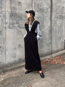 「Solace（ソレイス）のアイテム（ワンピース/ドレス）」を使った、RIKAさん（レディース・168cm）の冬コーディネート