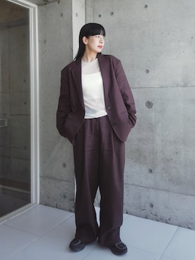 「anuke（アンヌーク）のアイテム」を使った、RIKAさん（レディース・168cm）の春コーディネート