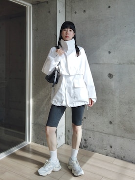 「アイテム（ブルゾン）」を使った、RIKAさん（レディース・168cm）の春コーディネート