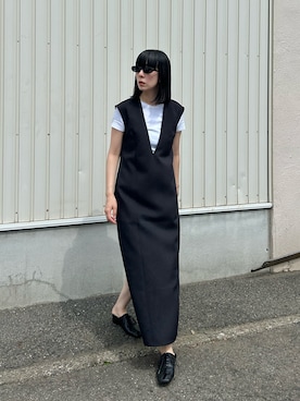 「PETIT BATEAU（プチバトー）のアイテム」を使った、RIKAさん（レディース・168cm）の夏コーディネート
