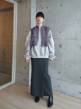 「ENCIRCLE（エンサークル）のアイテム」を使った、RIKAさん（レディース・168cm）の秋コーディネート