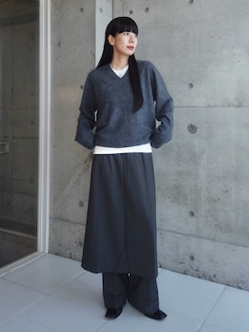 「GAP（ギャップ）のアイテム」を使った、RIKAさん（レディース・168cm）の秋コーディネート