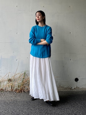 「Doux Belle（ドゥーベル）のアイテム」を使った、RIKAさん（レディース・168cm）の春コーディネート