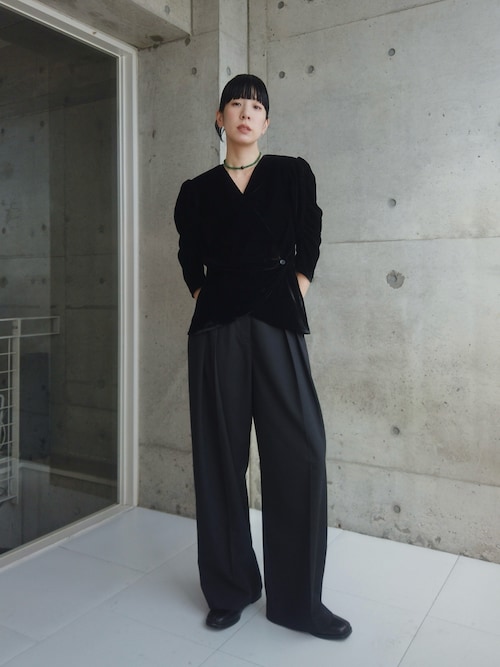 Velour Gather Blouse（シャツ/ブラウス）｜anuke（アンヌーク）の