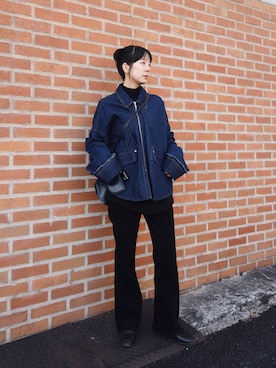 「BELPER（ベルパー）のアイテム」を使った、RIKAさん（レディース・168cm）の冬コーディネート