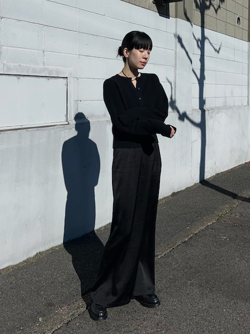 BLACK BY MOUSSY round neck knit cardigan BLACK BY MOUSSY