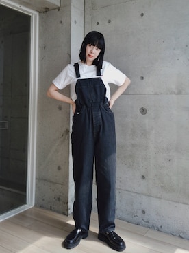 「アイテム（オールインワン・サロペット）」を使った、RIKAさん（レディース・168cm）の夏コーディネート