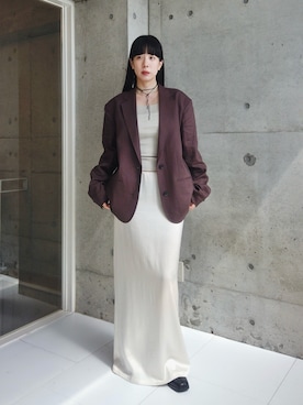 「Steven Alan（スティーブンアラン）のアイテム（トップス）」を使った、RIKAさん（レディース・168cm）の春コーディネート