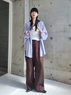 「アイテム（アンダーウェア）」を使った、RIKAさん（レディース・168cm）の夏コーディネート