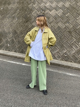 「ISOOK（アイスー）のアイテム（パンツ）」を使った、RIKAさん（レディース・168cm）の秋コーディネート